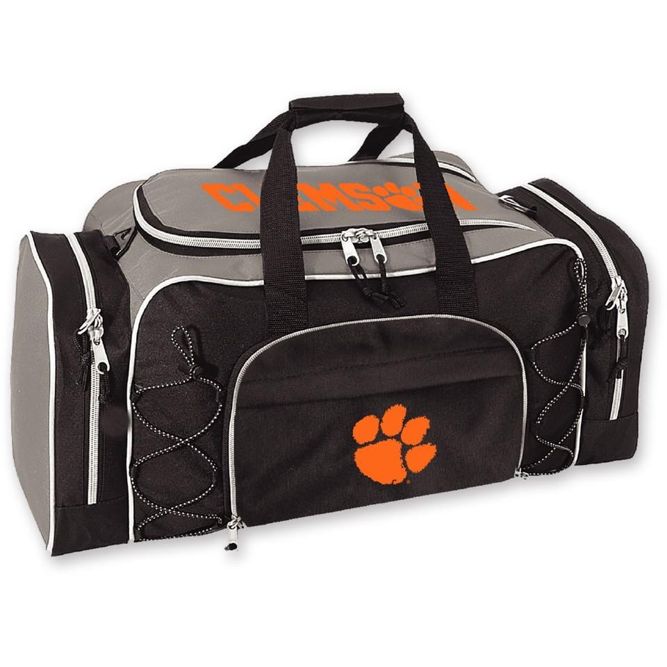 Clemson Tigers Duffle Bag or Large Gym Bags LOADED w/ POCKETS 