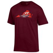  Virginia Tech Champion Men's State Building Logo Tee