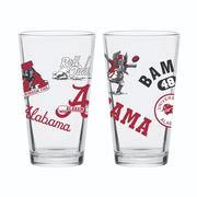  Alabama 16 Oz Vault Medley Pint Glass