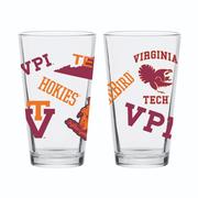  Virginia Tech 16 Oz Vault Medley Pint Glass