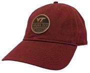 Virginia Tech Relaxed Twill Leather Etched Patch Hat