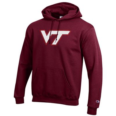 Virginia Tech Champion Giant Logo Hooded Sweatshirt