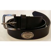  Georgia Zep- Pro Black Leather Concho Belt