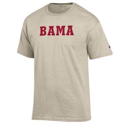 Alabama Champion Bama Straight Font Tee OATMEAL