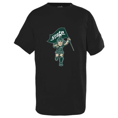 Michigan State Garb YOUTH Giant Sparty Logo Tee BLACK