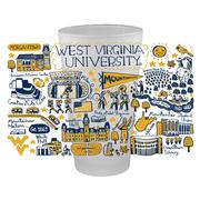  West Virginia Julia Gash 16 Oz Frosted Pint Glass