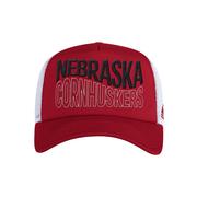  Nebraska Adidas Wavy Font Foam Trucker Hat