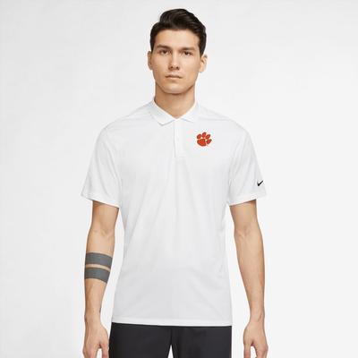 Clemson Nike Golf Men's Victory Solid Polo WHITE
