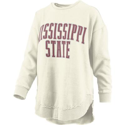 Mississippi State Pressbox Southlawn Vintage Poncho Pullover