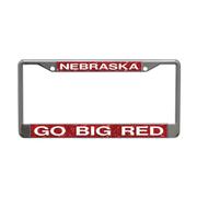  Nebraska Go Big Red Glitter License Frame