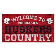  Nebraska Huskers Country Wood 13 X 24 