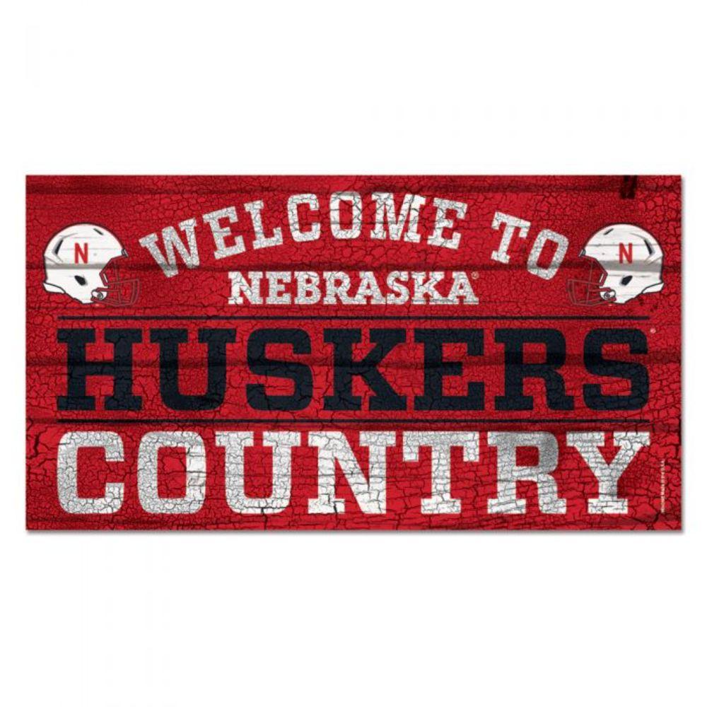 Huskers, Nebraska Huskers Country Wood 13 x 24 Sign