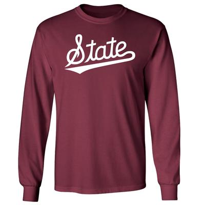 Mississippi State Script State Long Sleeve Tee