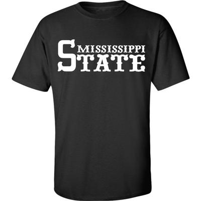 Mississippi State Baseball Font Short Sleeve Tee