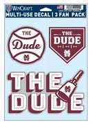  Mississippi State The Dude 3 Pack Decals