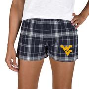  West Virginia College Concepts Women's Ultimate Flannel Shorts