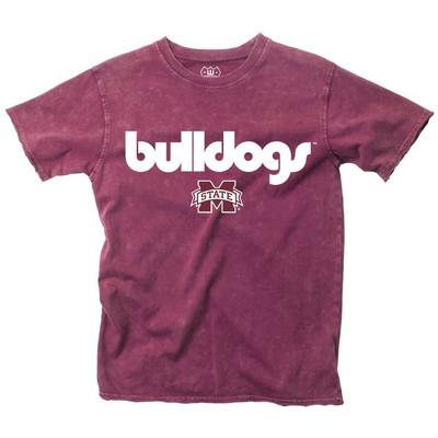 Mississippi State Kids Raw Edge Faded Short Sleeve Tee