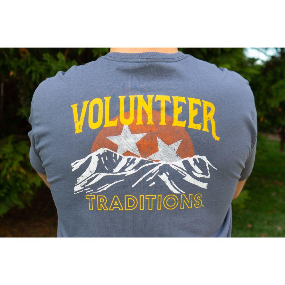 AH | Volunteer Traditions Mountain Range Tri-Star Pocket Tee | Alumni Hall