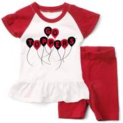  Western Kentucky Wes And Willy Toddler Ruffle Top With Balloons And Short Set