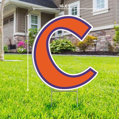 Clemson C Logo Lawn Sign