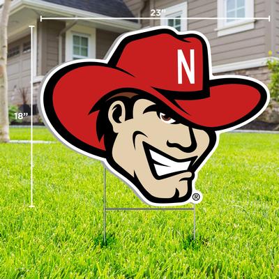 Nebraska Husker Head Logo Lawn Sign