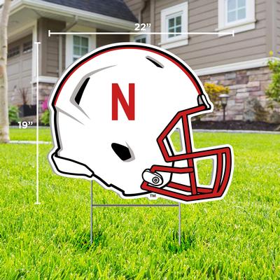 Nebraska Helmet Logo Lawn Sign