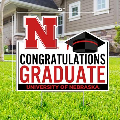Nebraska Congratulations Graduate Lawn Sign