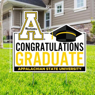 Appalachian State Congratulations Graduate Lawn Sign 