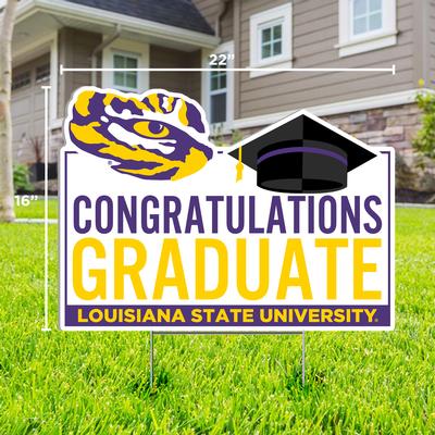 LSU Congratulations Graduate Lawn Sign