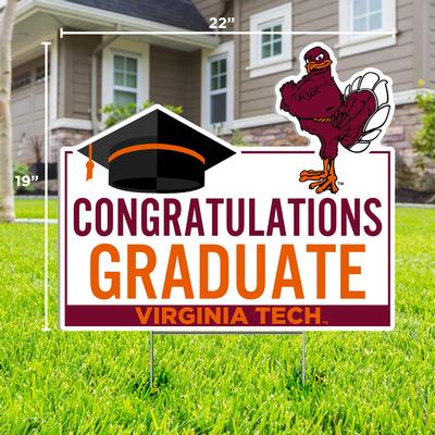 Virginia Tech Congratulations Graduate Lawn Sign