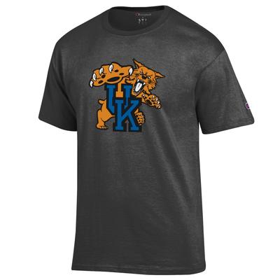 Kentucky Champion Giant Wildcat Logo Tee GRANITE_HTHR
