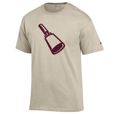 Mississippi State Champion Giant Cowbell Logo Tee OATMEAL