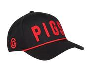  Pigs Men's Black Snapback With Red Rope Hat