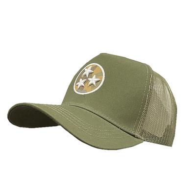 Camo Tristar Adjustable Snapback Trucker Hat
