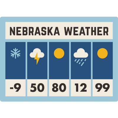 Heartlandia Nebraska Weather Magnet