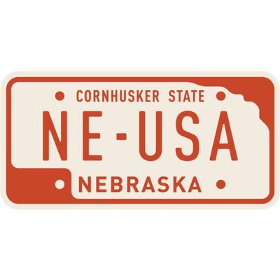 Heartlandia Nebraska License Magnet