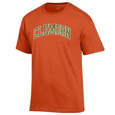 Clemson Champion Camo Arch Short Sleeve Tee