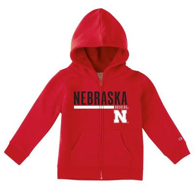 Nebraska Champion Infant Full Zip Fleece Hoodie