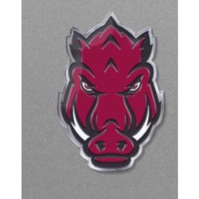 Arkansas Embossed Front Facing Hog Emblem