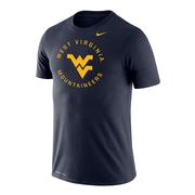  West Virginia Nike Drifit Legend Circle Logo Short Sleeve Tee