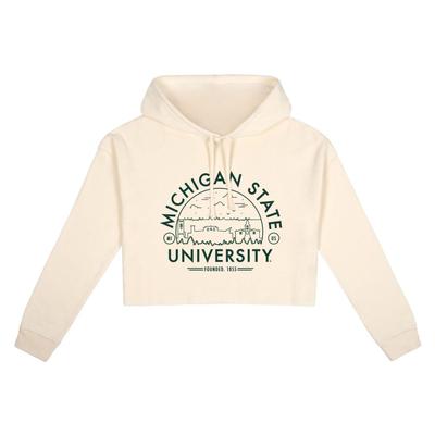 Michigan State Uscape Women's Voyager Cropped Hoodie