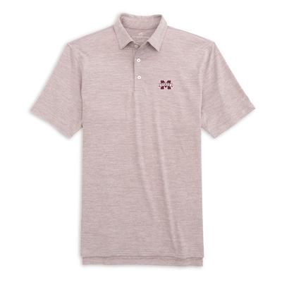 Mississippi State Southern Tide Driver Space Dye Performance Polo