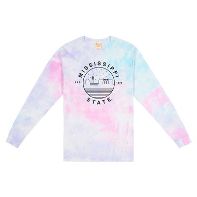 Mississippi State Uscape Starry Scape Pastel Hand Dyed Tee