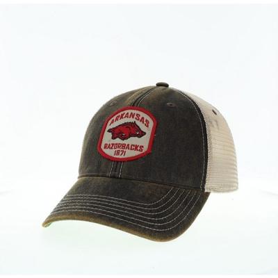 Arkansas Legacy Old Trucker Hat BLK/TAN_MESH
