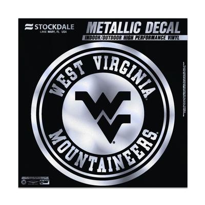 West Virginia Metallic Circle Decal