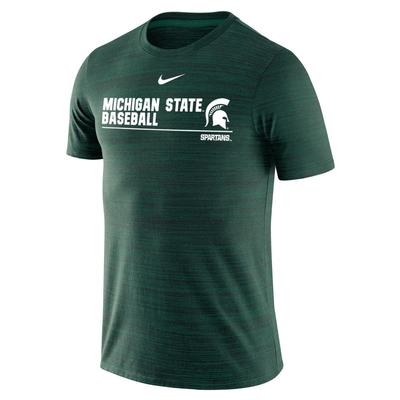 Michigan State Nike Drifit Legend Velocity Baseball Short Sleeve Tee