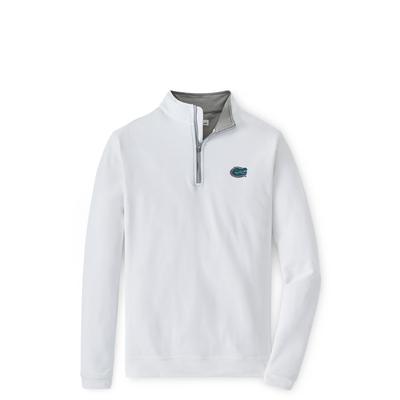 Florida Peter Millar Perth Solid 1/4 Zip Pullover WHITE