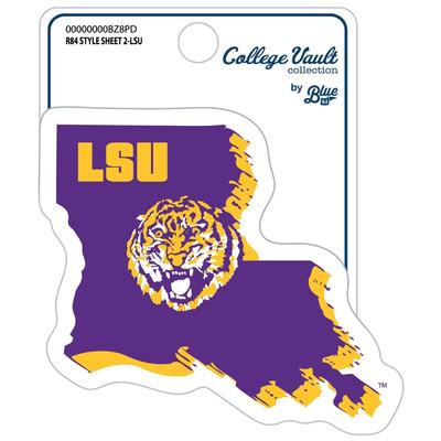 LSU Vault Tiger Head in State Decal