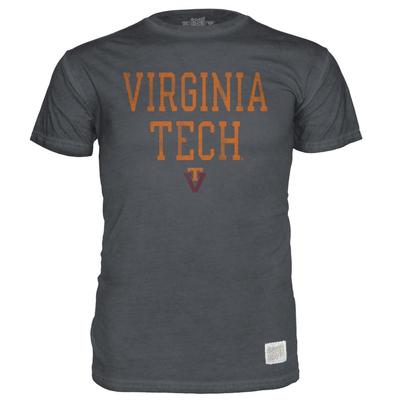 Virginia Tech Vault Stack Oil Wash Short Sleeve Tee