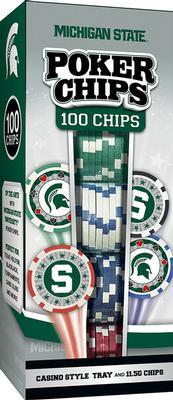Michigan State 100 Piece Poker Chips